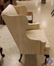 Off white upholstered sitting chair 20" tall