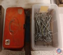 Toolbox, mini crowbar and display hooks