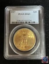 1927 Liberty Gold 20 Dollar Coin PCGS MS65