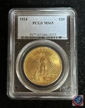 1924 Liberty Gold 20 Dollar Coin PCGS MS65