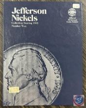 Incomplete Folder, Jefferson Nickels Number Two, Collecting Starting 1962