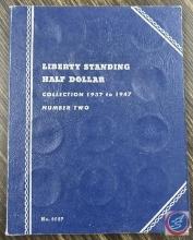 Incomplete Liberty Standing Half Dollar Book Number Two, Collection 1937-1947
