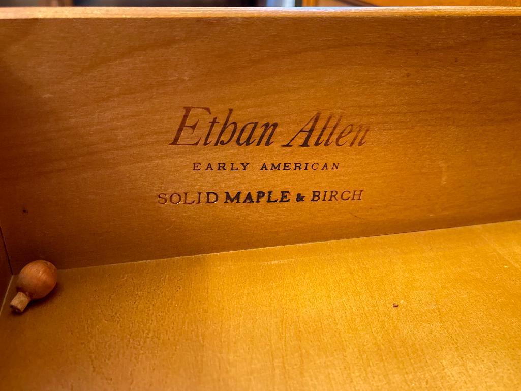 Vintage Wooden Ethan Allen Bookshelf China Hutch