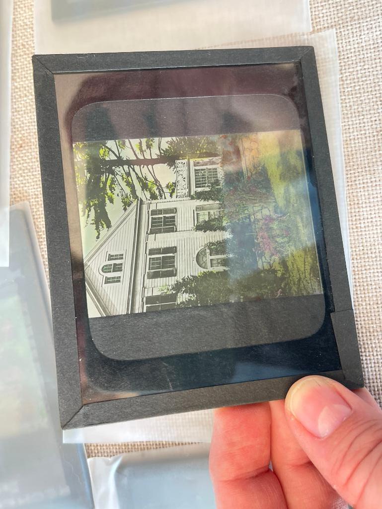 Group of 19 Vintage Projector Glass Slides