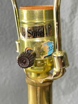 Stiffel Candlestick Brass Lamp w/No Shade