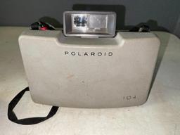 Vintage Polaroid 104 w/Case and Some Accessories