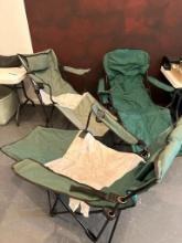 Three, Lounge Style Folding Camp Chairs