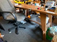 Solid Wooden Work Table with Chair