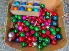 Large Lot of Glass Christmas Ornaments