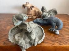 Group of Ceramic Dragons