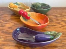Set of 4 Williams and Sonoma Vegetable Serving Dishes