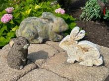 Group of 3 Landscaping Bunnies