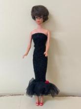 Vintage Barbie (Midge) Doll with Black Dress (1962)