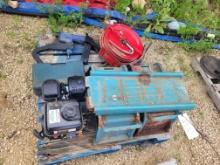 Skid of Ramps, Hose Reel, Pump