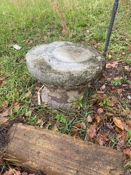 Concrete Vase with Pedestal -vase 27 1/2” H and