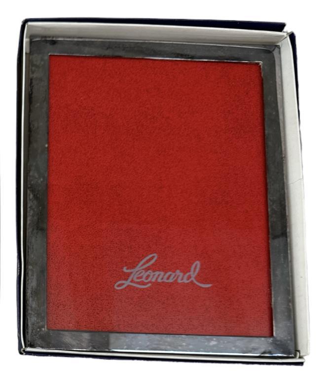 (2) Leonard Silver Plate 8x10 Frames and (1) 4” x