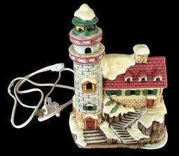 Lefton Lighted Colonial Village with Original Box