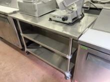 48” x 29 1/2” All S.S WorkTable w/Casters