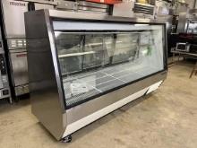 True 96” Straight Glass Refrigerated Deli Display Case