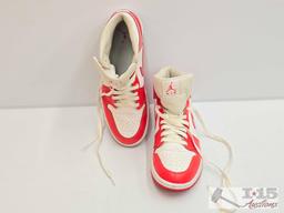Air Jordan 1 Mid Habanero Red Sneakers