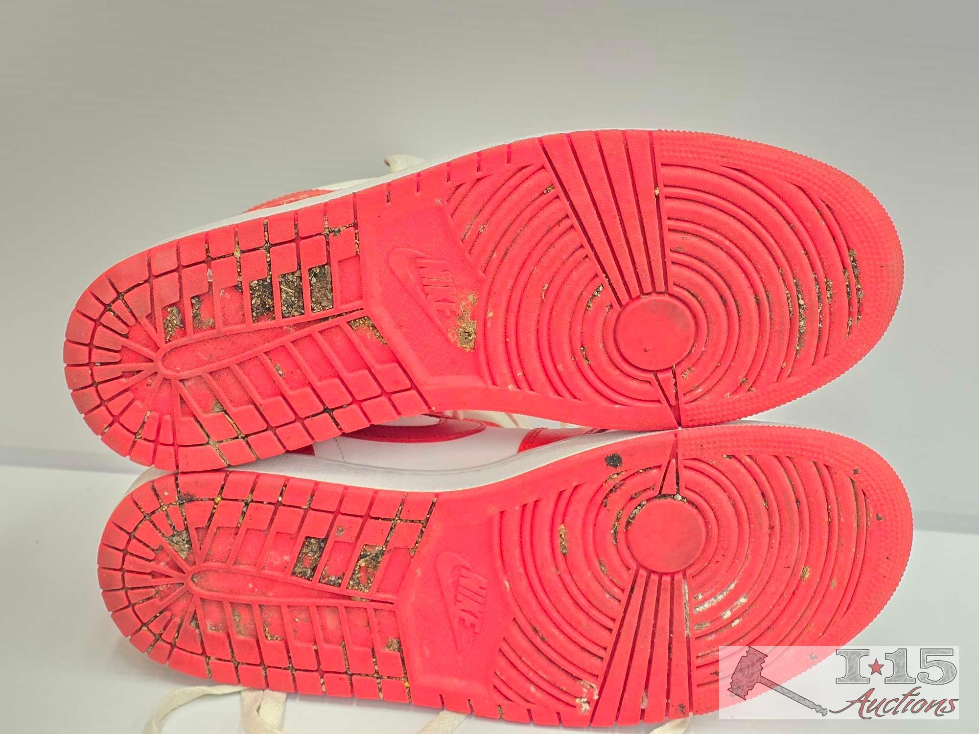 Air Jordan 1 Mid Habanero Red Sneakers