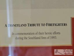 Framed DisneyLand Tribute to Firefighters, Sunland Fires 1993