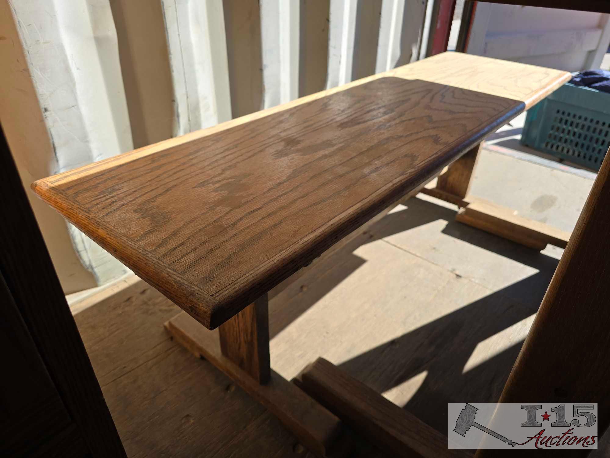 Wooden Table with Bench Seat