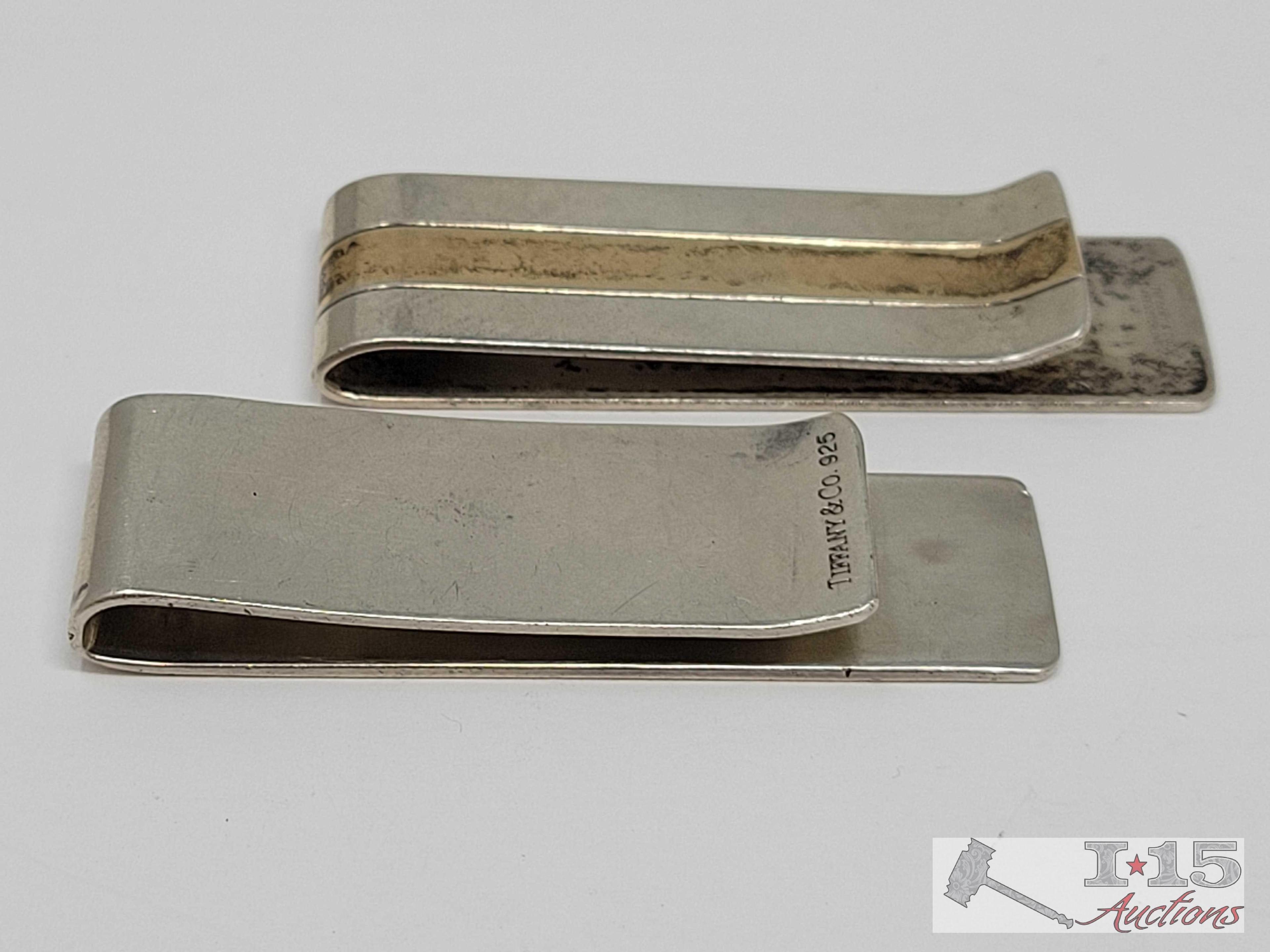 (2) Sterling Silver Tiffany & Co. Money Clips, 42.32g