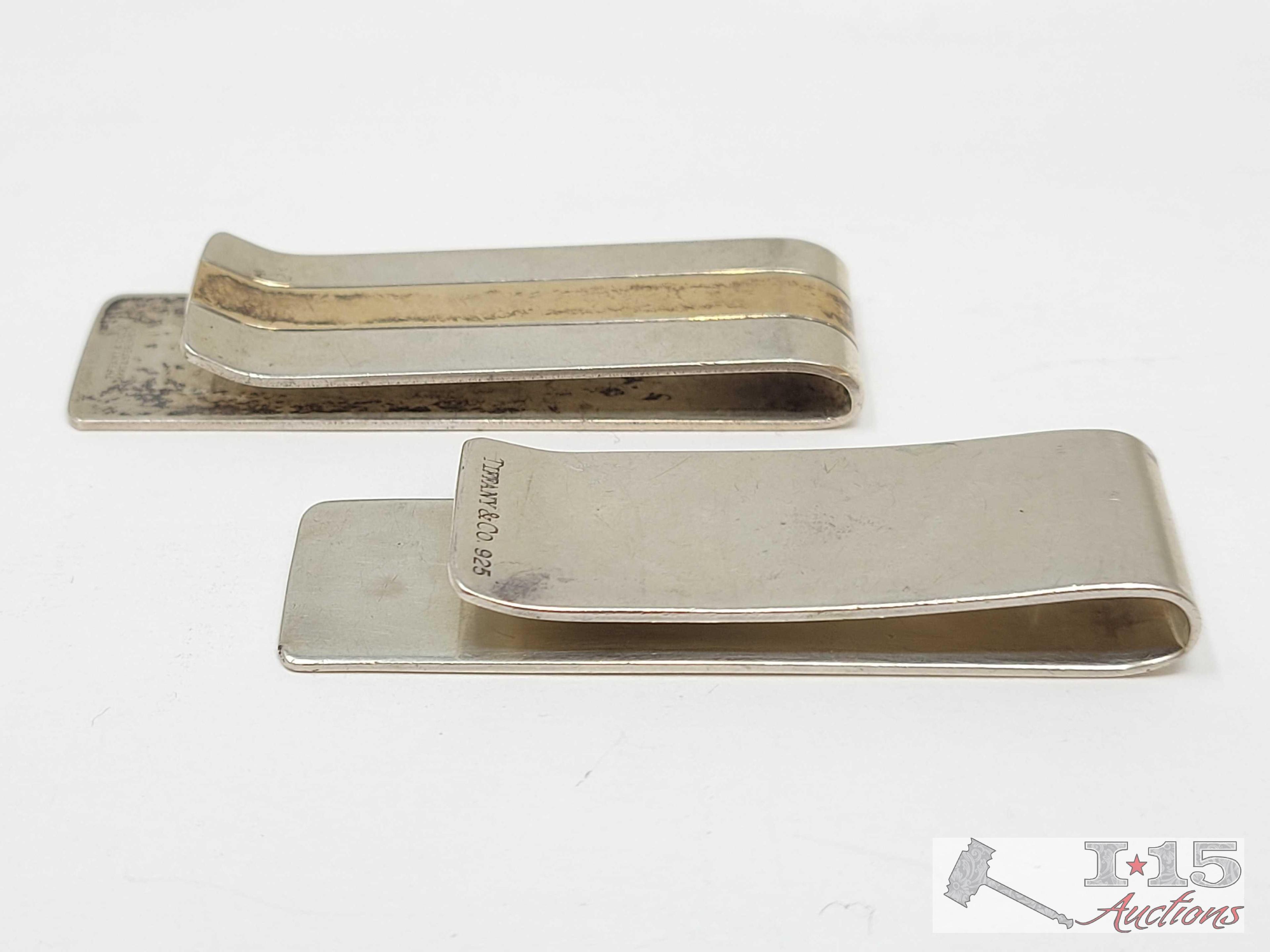 (2) Sterling Silver Tiffany & Co. Money Clips, 42.32g