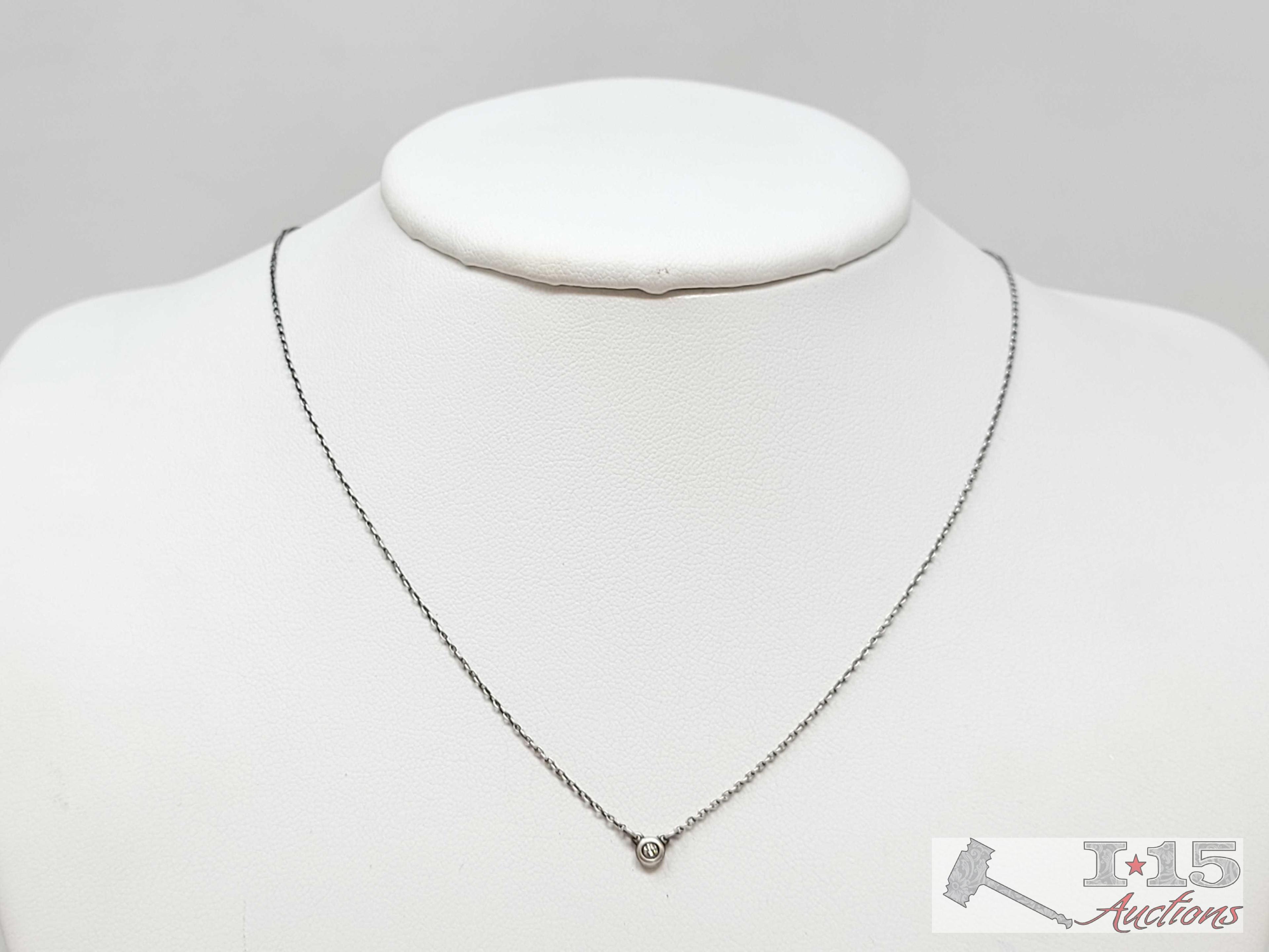 (3) Sterling Silver Necklaces with Semi Precious Stones & Diamond, 35.81g