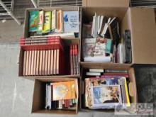 (5) Boxes Of Books, Note Books, and Hallmark Cards