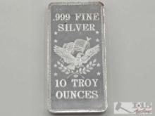 10 Troy Ounces .999 Fine Silver APM Bar