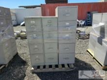 (3) Metal Hon Filing Cabinets