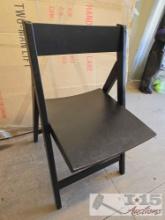 NEW!!! (2) Crate and Barrel Spared Folding Wood Chairs