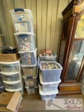 (12) Totes Full of DVDs