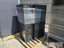 (3) Hon Metal 5 Drawer Filing Cabinets