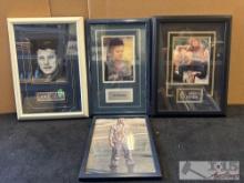 (4) Framed Pictures / Artwork With Autographs