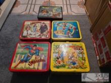 5 Vintage Aladdin Lunchboxs