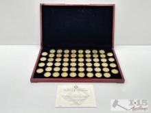 (56) 1999-2009 State And Territory Quarters Layered in 24k Gold
