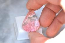 61.05 Carat Pear Rhodochrosite Cabochon