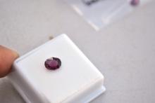 1.78 Carat Fancy Oval Cut Rhodolite Garnet