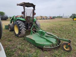 John Deere 4600 Loader Tractor w/ Rotary Shredder Attachment