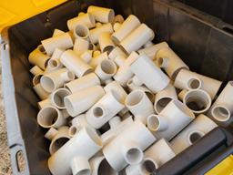 (5) Bins of Assorted PVC Pipe Fittings