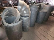 Group of Large Duct Pipe Fittings
