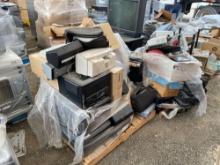 (2) Pallets w/Printers, Hitachi Projectors, Nextbook TouchScreen Tablets in boxes, etc.