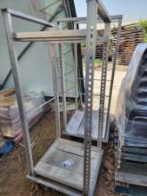 (2) Stainless Steel Tray Rack Carts