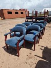 Group of Blue Chairs