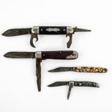 4 Vintage Imperial Cutlery USA Pocket Knives