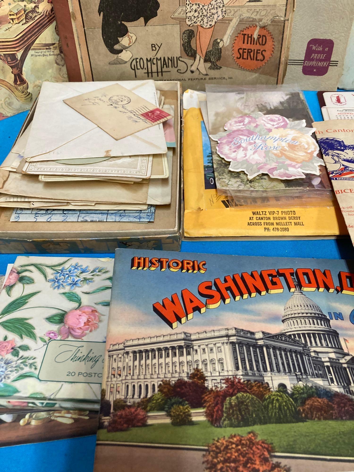 Ephemera old letters, postcards, books, and more