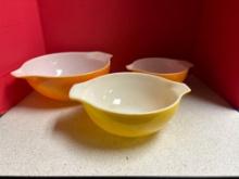 Pyrex Daisy number 444 and 442 Yellow 443